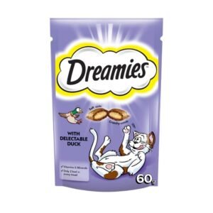 دريميز مكافآت القطط بالبط الشهي | Dreamies Cat Treats - Delectable Duck - مقرمشات قطط محشوة، سناك بط قليل السعرات في مصر