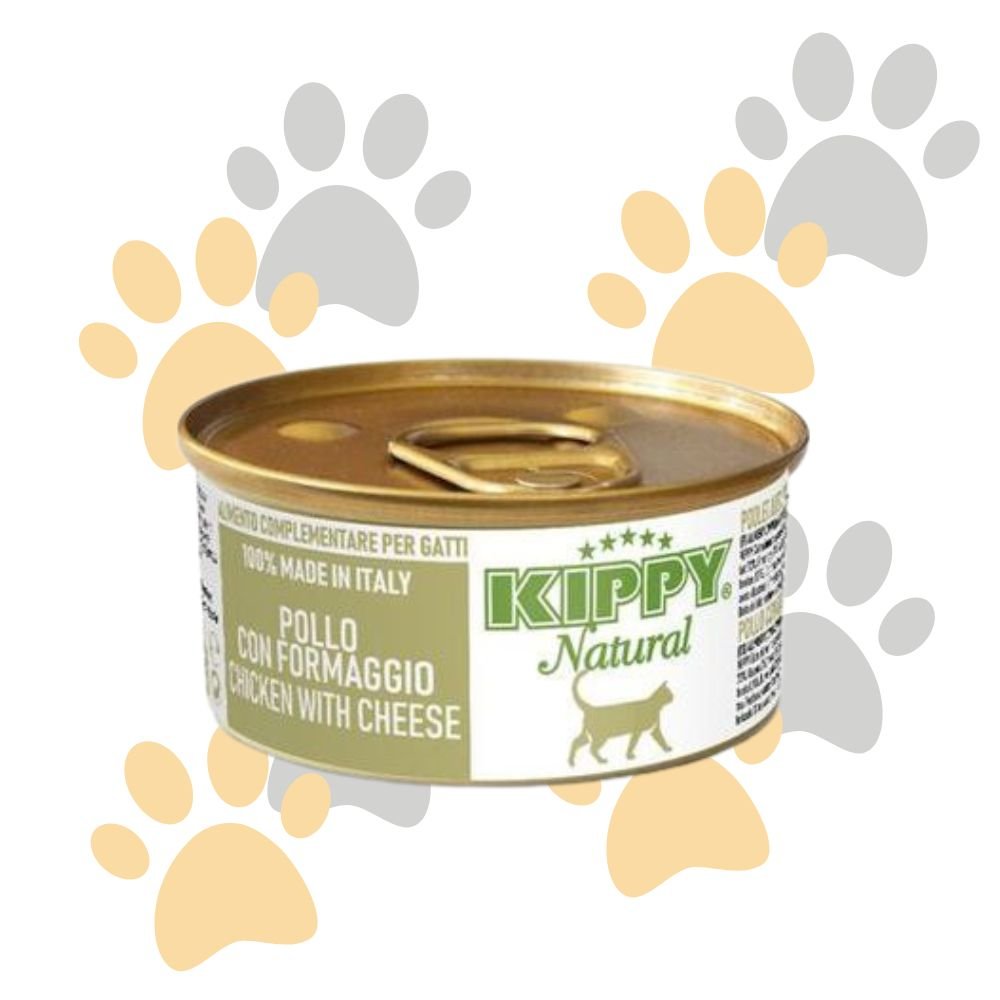 12 كيبي ناتشورال دجاج بالزيتون | Kippy Natural Chicken with Olives - طعام قطط تكميلي طبيعي، صنع في إيطاليا، بالدجاج والزيتون