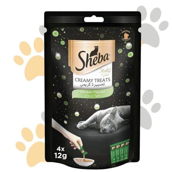 sheba Mixed creamy chicen شيبا مكافآت كريمية للقطط بنكهة الدجاج | قابلة للعق (4 * 12 جم)
