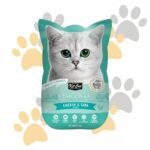 كيت كات بيتيت باوتش دجاج وسمك السابا في الأسبك | Kit Cat Petite Pouch Chicken & Saba in Aspic - طعام قطط رطب كامل، خالي من الحبوب للقطط الانتقائية