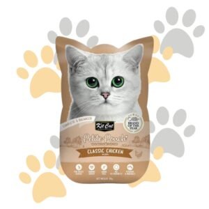 كيت كات بيتيت باوتش دجاج كلاسيك في الأسبك | Kit Cat Petite Pouch Classic Chicken in Aspic - طعام قطط رطب كامل، خالي من الحبوب للقطط الانتقائية