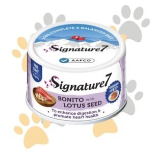سجنتشر 7 باتيه بونيتو وبذور اللوتس | Signature7 Pate Can Bonito with Lotus Seed - طعام قطط للهضم وصحة القلب، اكل قطط رطب بالبونيتو في مصر