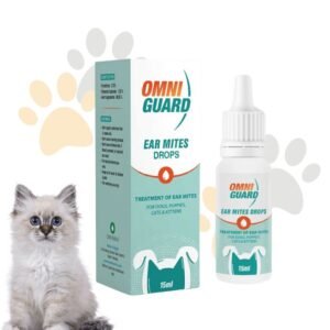 أومني جارد قطرة لعلاج عث الأذن للقطط والكلاب | Omni Guard Ear Mites Drops (15ml) - علاج فعال لعث الأذن في مصر