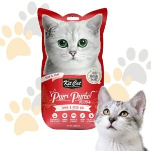 كيت كات بيوريه بلس+ للعناية بالجلد والفرو بالتونا وزيت السمك | Kit Cat Purr Puree Plus+ Skin & Coat Tuna & Fish Oil - مكافأة قطط كريمية لفرو صحي ولامع في مصر