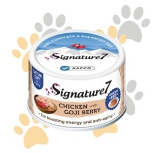 سجنتشر 7 باتيه الدجاج وتوت الغوجي للطاقة ومكافحة الشيخوخة | Signature7 Pate Can Chicken with Goji Berry - طعام قطط لزيادة الطاقة والحيوية في مصر