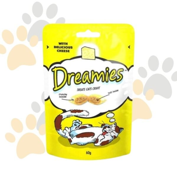 دريميز مكافآت القطط بالجبنة اللذيذة | Dreamies Cat Treats - Delicious Cheese - مقرمشات قطط محشوة، سناك جبنة قليل السعرات في مصر