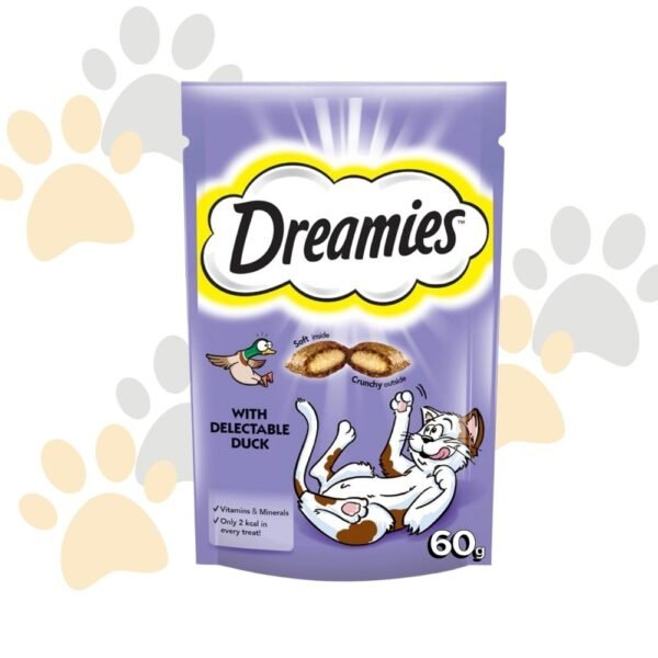 دريميز مكافآت القطط بالبط الشهي | Dreamies Cat Treats - Delectable Duck - مقرمشات قطط محشوة، سناك بط قليل السعرات في مصر
