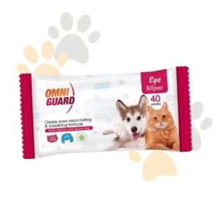 أومني جارد مناديل مبللة للعين للقطط والكلاب | Omni Guard Eye Wipes (40 Wipes) - تنظيف لطيف وإزالة إفرازات العين في مصر
