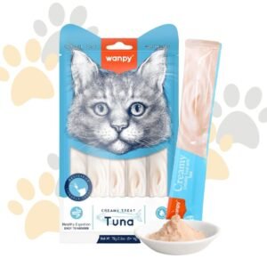 وانبي مكافأة كريمية بالتونة (5 قطع) | Wanpy Creamy Treat - Tuna - مكافأة قطط بنكهة التونة الكلاسيكية، سهلة الهضم في مصر
