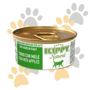 كيبي ناتشورال تونة مع التفاح | Kippy Natural Tuna with Apples - طعام قطط تكميلي طبيعي، صنع في إيطاليا