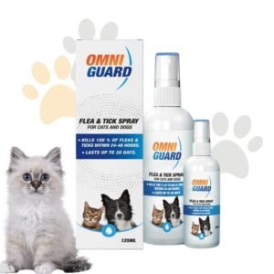 أومني جارد بخاخ قاتل للبراغيث والقراد للقطط والكلاب | Omni Guard Flea & Tick Spray (125ml) - حماية فعالة تدوم حتى 30 يومًا في مصر