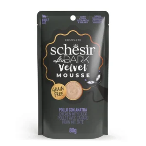 شيزر أفتر دارك فيلفت موس بالدجاج والبط | Schesir After Dark Velvet Mousse Chicken with Duck - طعام قطط رطب فاخر، غني بالأعضاء، خالي من الحبوب