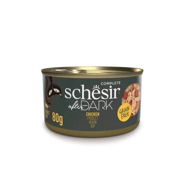 شيزر أفتر دارك طعام كامل بالدجاج | Schesir After Dark Wholefood Chicken Can - أكل قطط معلب طبيعي، غني بالبروتين وخالي من الحبوب في مصر